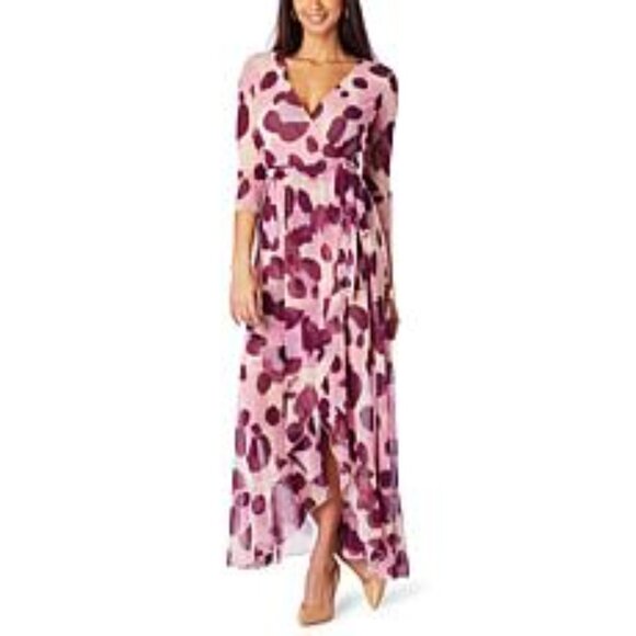 G by Giuliana Dresses & Skirts - G by Giuliana Pink Animal Print Tulip-Hem Mesh Knit Maxi Dress